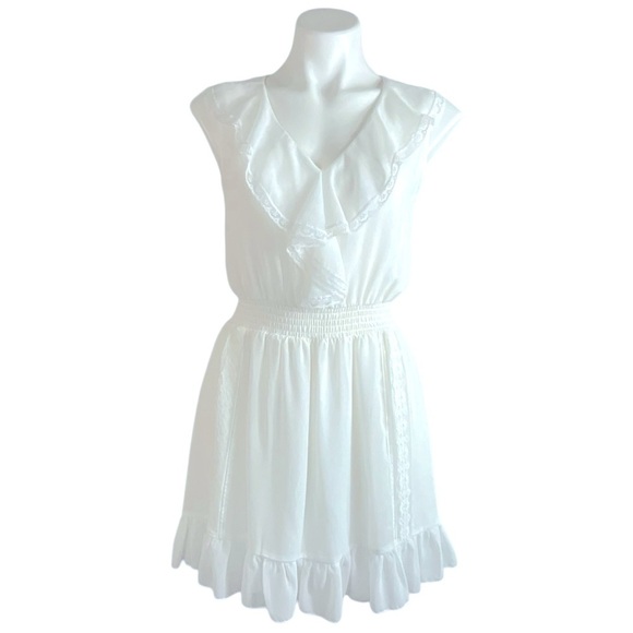 Liu-Jo Amaryll Mini Ruffle Flounce Lace Dress - Picture 1 of 13